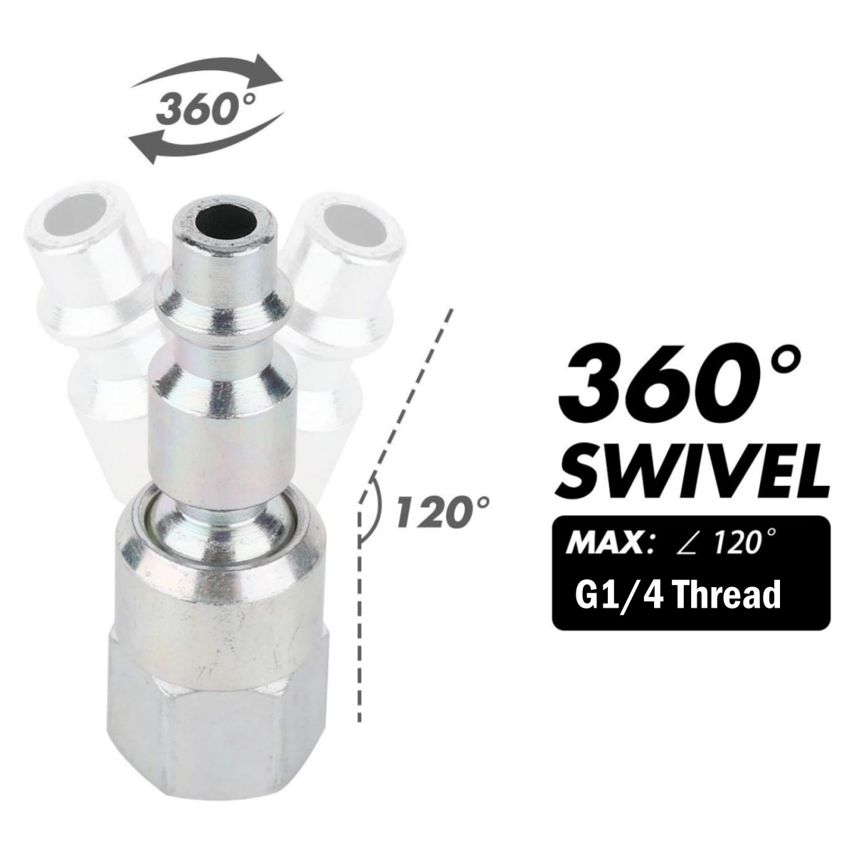 360 °   회전식 퀵 플러그 연결 피팅 유럽/일본/ - Swivel Air Hose Fitting Quick Connect 1/4 리뷰 및 가격