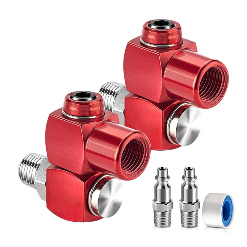 ABHI-2팩 1/4인치 NPT 360도 회전식 에어  - Swivel Air Hose Fitting Quick Connect 1/4 리뷰 및 가격
