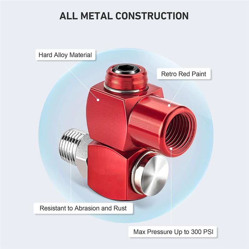 ABHI-2팩 1/4인치 NPT 360도 회전식 에어  - Swivel Air Hose Fitting Quick Connect 1/4 리뷰 및 가격