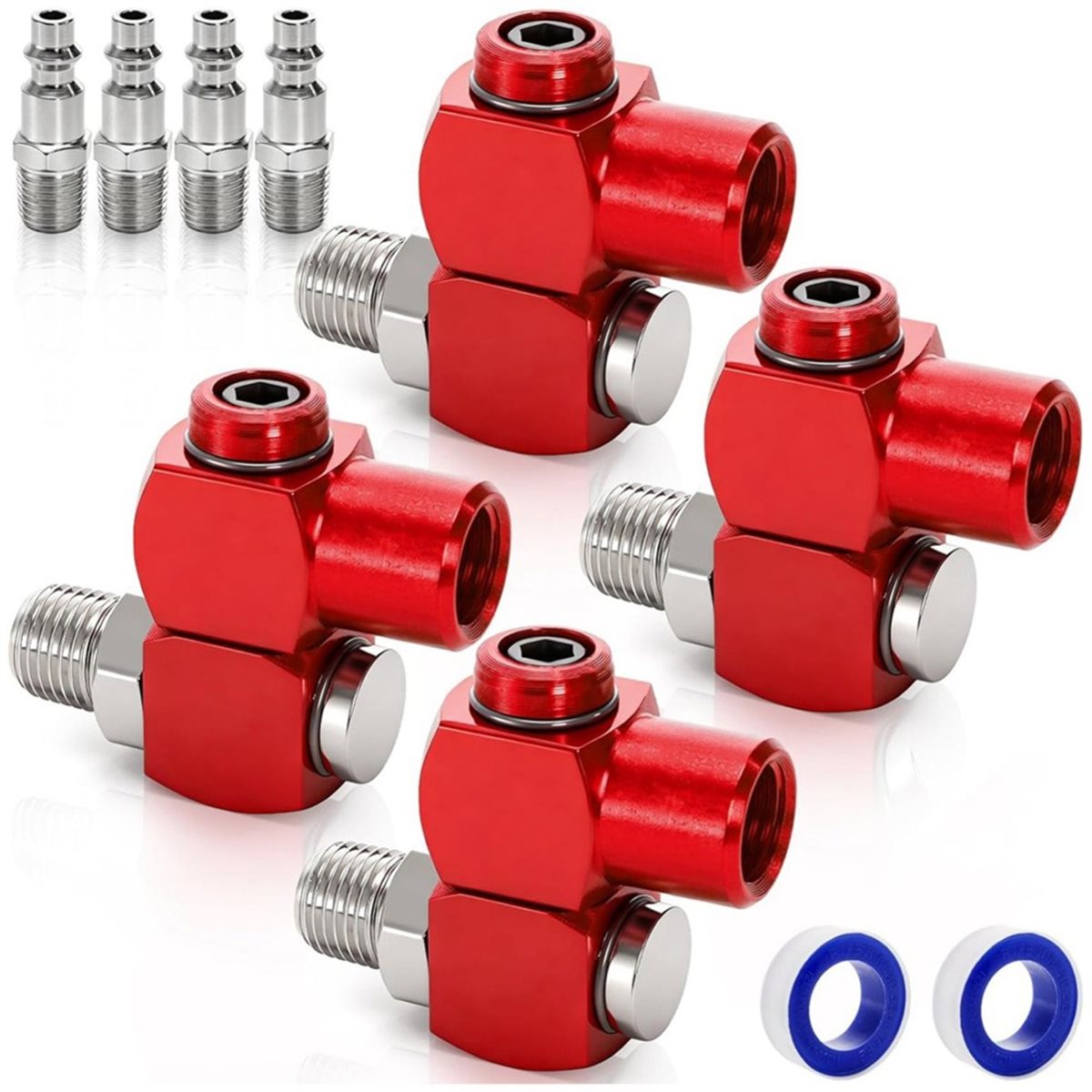 1/4인치 NPT 360도 회전식 에어 호스 연결 부품 - Swivel Air Hose Fitting Quick Connect 1/4 리뷰 및 가격