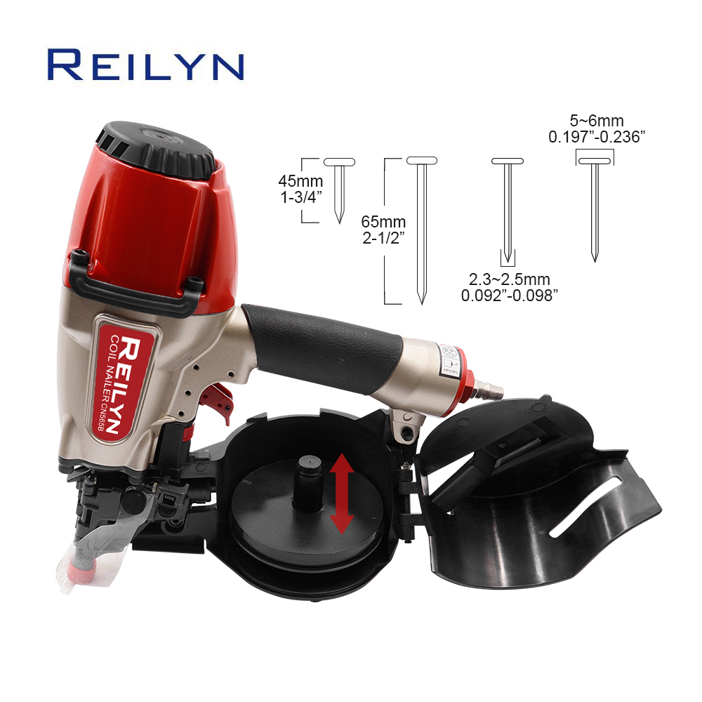 레일린 코일 네일 건 CN565B, 15도 각도로 평평 - Coil Roofing Nailer Pneumatic 15 Degree 리뷰 및 가격