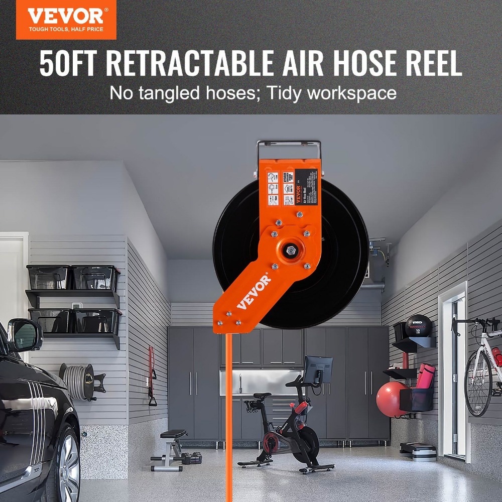 VEVOR 접이식 에어 호스 릴, 3/8인치 X 50피 - Air Compressor Air Hose 3/8 Hybrid 50Ft 리뷰 및 가격